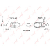 Привод в сборе LYNXauto, передний, правый, арт. CD-1092