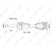 Привод в сборе LYNXauto, передний, арт. CD-1117