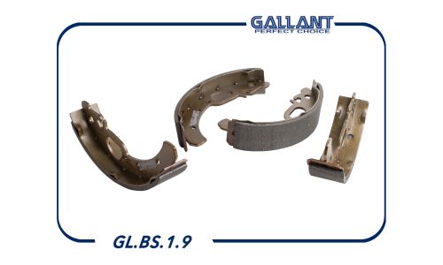 Колодки тормозные барабанные Gallant, комплект на ось (4 шт), арт. GL.BS.1.9