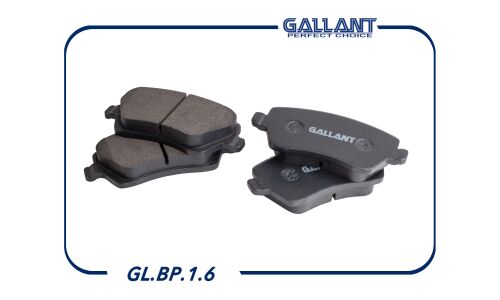 Колодки тормозные дисковые Gallant, передние, комплект на ось (4 шт), арт. GL.BP.1.6