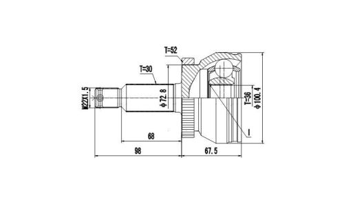 ШРУС Zikmar, передний, наружный, арт. Z87300R