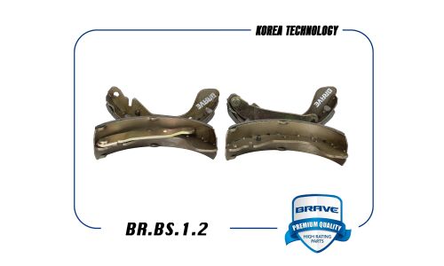 Колодки тормозные барабанные Brave, комплект на ось (4 шт), арт. BR.BS.1.2