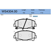 Колодки тормозные дисковые Jeenice, комплект на ось (4 шт), арт. WS4304.00