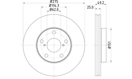 Диск тормозной Nisshinbo, арт. ND1015K