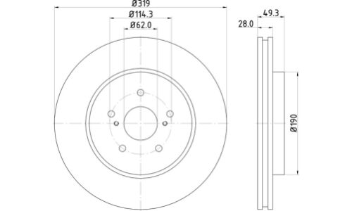 Диск тормозной Nisshinbo, арт. ND1018K