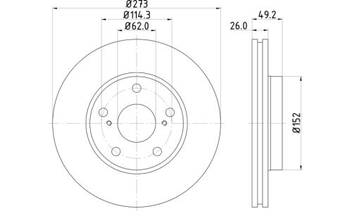 Диск тормозной Nisshinbo, арт. ND1021K
