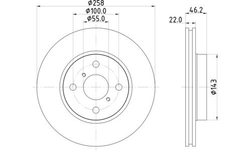 Диск тормозной Nisshinbo, арт. ND1026K