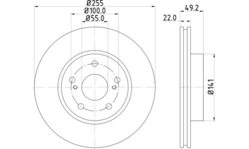 Диск тормозной Nisshinbo, арт. ND1027K