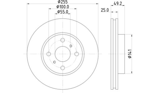 Диск тормозной Nisshinbo, арт. ND1030K