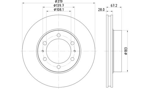 Диск тормозной Nisshinbo, арт. ND1034K