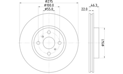 Диск тормозной Nisshinbo, арт. ND1035K