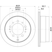 Диск тормозной Nisshinbo, арт. ND1042K