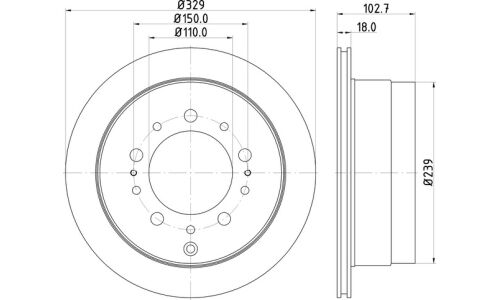 Диск тормозной Nisshinbo, арт. ND1042K