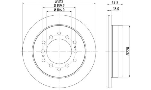 Диск тормозной Nisshinbo, арт. ND1043K