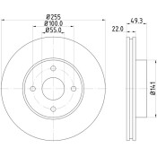 Диск тормозной Nisshinbo, арт. ND1044K