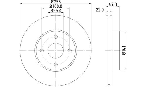 Диск тормозной Nisshinbo, арт. ND1044K