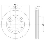 Диск тормозной Nisshinbo, арт. ND1046