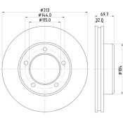Диск тормозной Nisshinbo, арт. ND1047