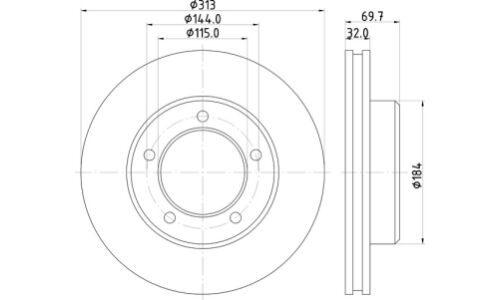 Диск тормозной Nisshinbo, арт. ND1047