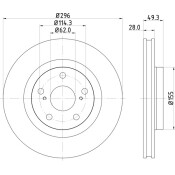 Диск тормозной Nisshinbo, арт. ND1048K