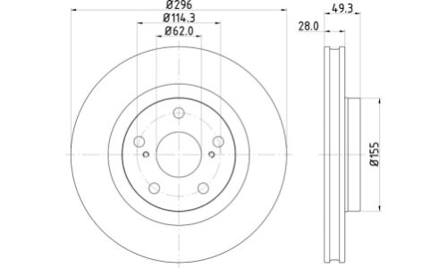 Диск тормозной Nisshinbo, арт. ND1048K