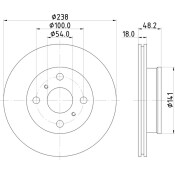 Диск тормозной Nisshinbo, арт. ND1053K