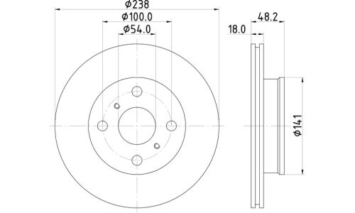 Диск тормозной Nisshinbo, арт. ND1053K