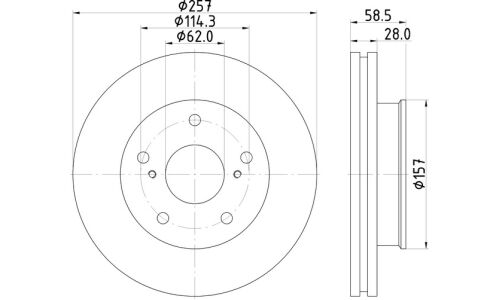 Диск тормозной Nisshinbo, арт. ND1054