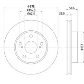 Диск тормозной Nisshinbo, арт. ND1055K