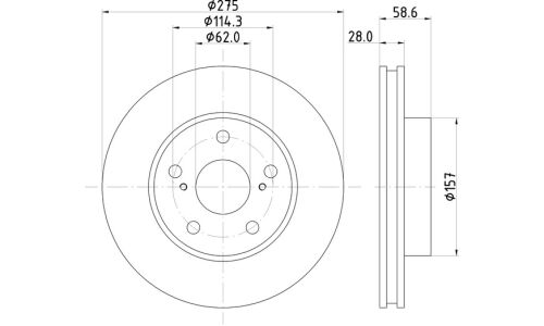 Диск тормозной Nisshinbo, арт. ND1055K