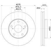 Диск тормозной Nisshinbo, арт. ND1059K