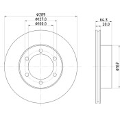 Диск тормозной Nisshinbo, арт. ND1065
