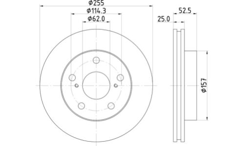 Диск тормозной Nisshinbo, арт. ND1071
