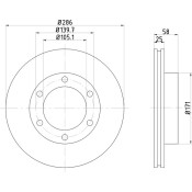 Диск тормозной Nisshinbo, арт. ND1072K Диск тормозной Nisshinbo, арт. ND1072K