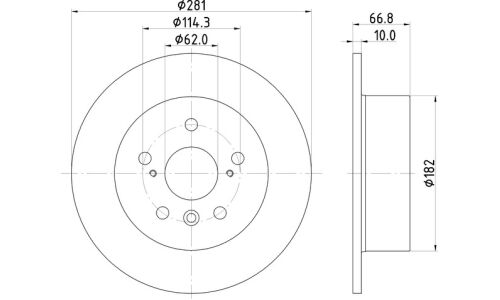 Диск тормозной Nisshinbo, арт. ND1077K