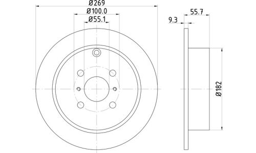 Диск тормозной Nisshinbo, арт. ND1081K