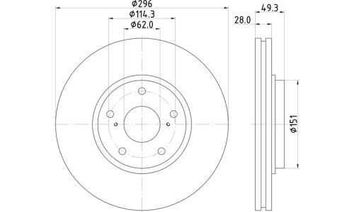 Диск тормозной Nisshinbo, арт. ND1086K