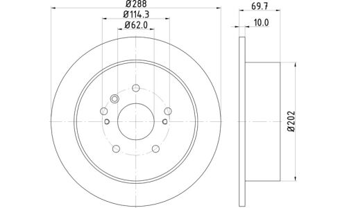 Диск тормозной Nisshinbo, арт. ND1089K