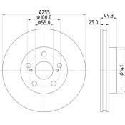 Диск тормозной Nisshinbo, арт. ND1094K