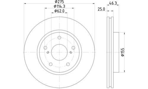 Диск тормозной Nisshinbo, арт. ND1103K