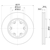 Диск тормозной Nisshinbo, арт. ND2014