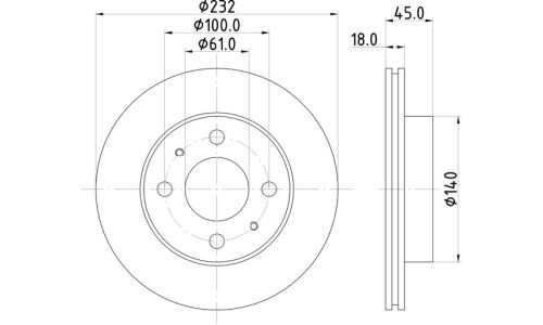Диск тормозной Nisshinbo, арт. ND2022K