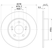 Диск тормозной Nisshinbo, арт. ND2027K