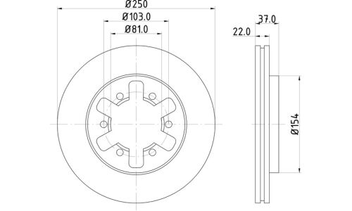 Диск тормозной Nisshinbo, арт. ND2028K
