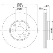 Диск тормозной Nisshinbo, арт. ND2030K