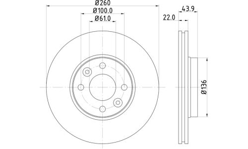 Диск тормозной Nisshinbo, арт. ND2030K