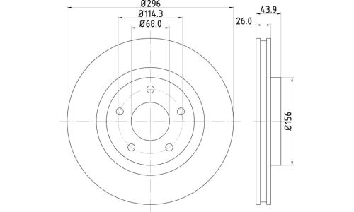 Диск тормозной Nisshinbo, арт. ND2031K