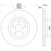 Диск тормозной Nisshinbo, арт. ND2042K