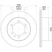 Диск тормозной Nisshinbo, арт. ND2045