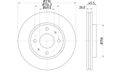 Диск тормозной Nisshinbo, арт. ND3005K